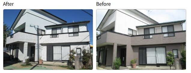 コメリの外壁塗装の施工事例1