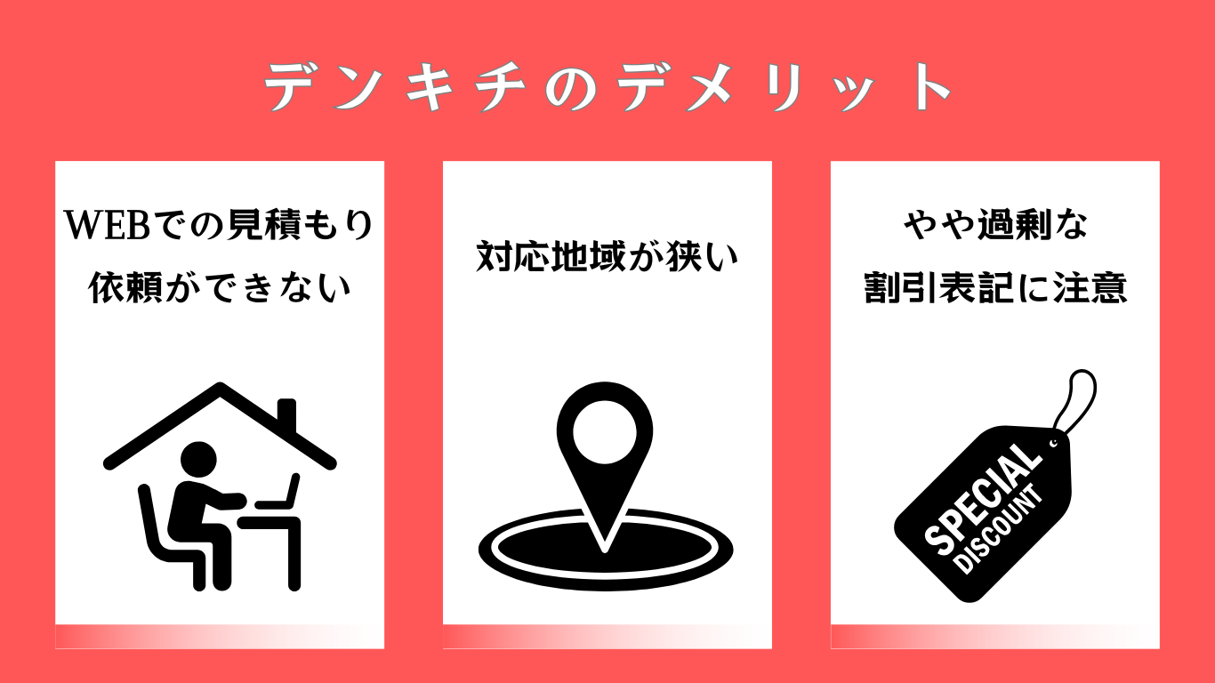 デンキチのデメリット