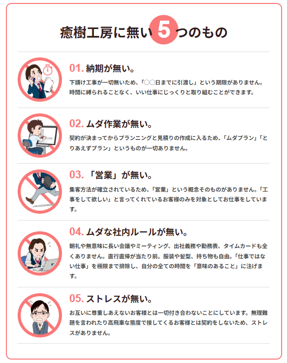 癒樹工房デメリット3