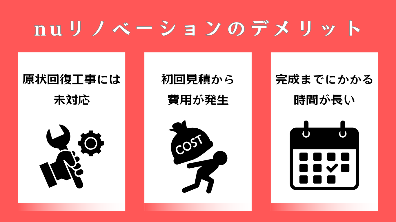 nuリノベーションのデメリット